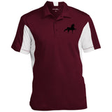 American Saddlebred (black) ST655 Men's Colorblock Performance Polo - My Pony Store