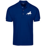 American Saddlebred (white) K420 Cotton Pique Knit Polo - My Pony Store