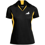 American Saddlebred (white) LST655 Ladies' Colorblock Performance Polo - My Pony Store