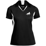 American Saddlebred (white) LST655 Ladies' Colorblock Performance Polo - My Pony Store