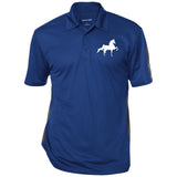 American Saddlebred (white) ST695 Textured Three-Button Polo - My Pony Store