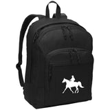 FOX TROTTER WITH MALE RIDER WHITE BG204 Basic Backpack - My Pony Store
