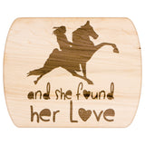 SHE FOUND HER TWH PERFORMANCE Hardwood Oval Cutting Board - My Pony Store